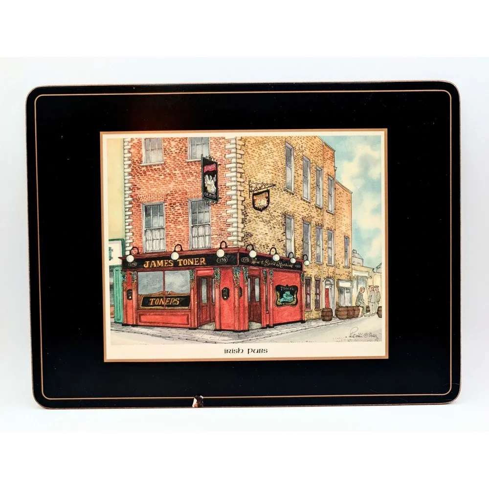 Vintage Pimpernel Irish Pubs Placemats Set of 6 Cork Backed Dublin Scenes
